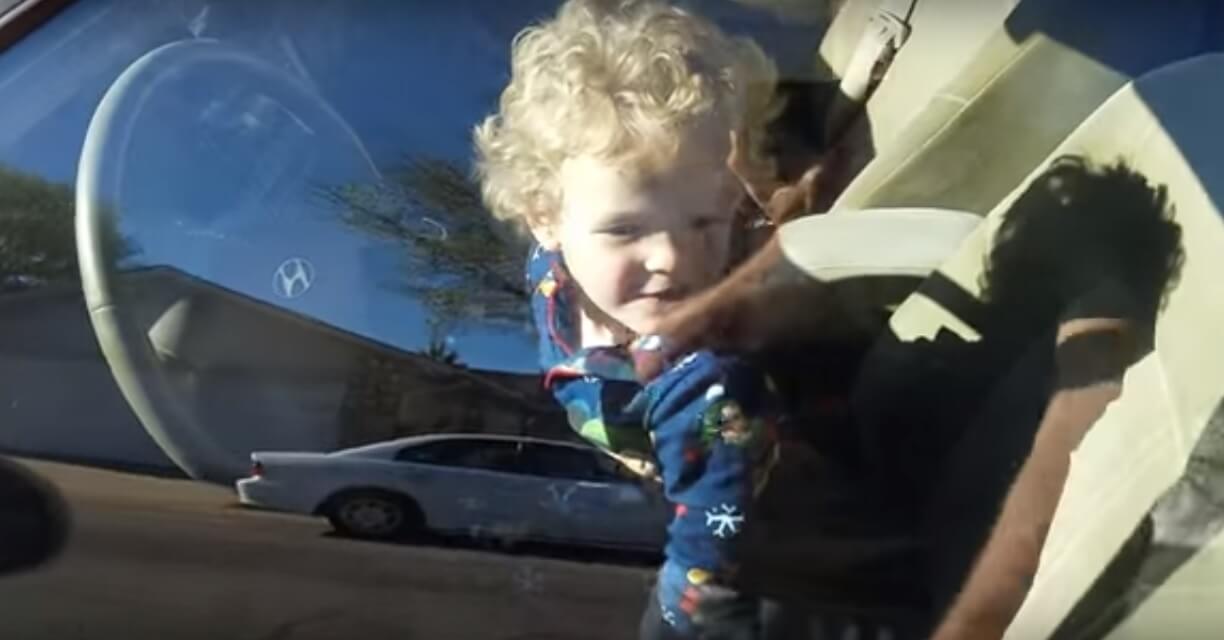 This Adorable Two-Year-Old Boy Likes To Drive His Dadâ€™s…