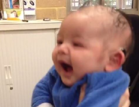 This Baby Has Never Heard Anything Before. But When He Did? *Goes In The Corner And Cries.