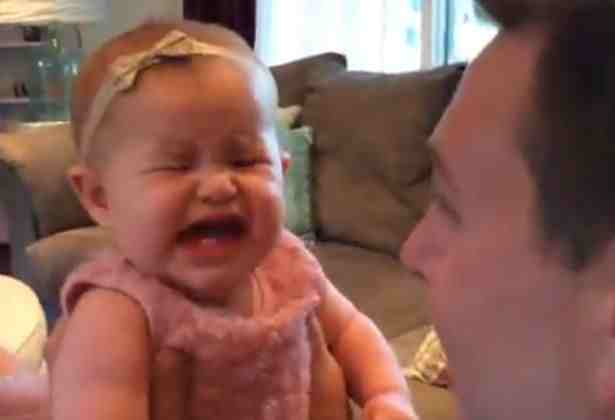 Baby Enjoys Company Of His Dad… Until He Shaves…