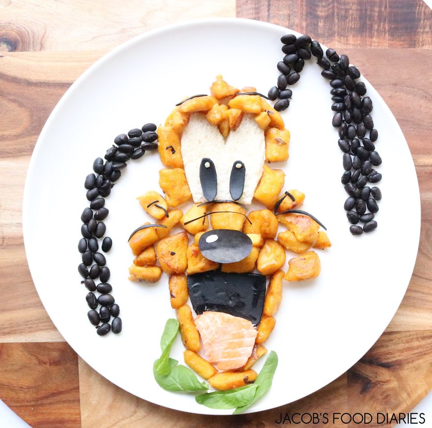 Mom Makes Son Eat Healthy By Transforming His Food Into His Favorite Cartoon Characters. That Mad Hatter Meal Looks So Delish!