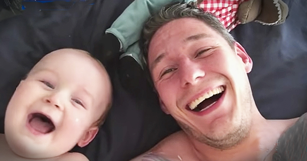 Whenever His Dad Says THIS Word, This Baby Just Can’t Stop Giggling. That Laugh Is Contagious!