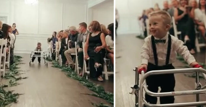 Ring Bearer With Down Syndrome Steals Everyone’s Hearts At The Wedding!