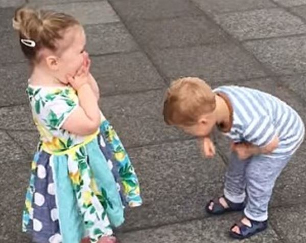 These Two Babies Kiss Each Other’s Lips. Their Reactions…