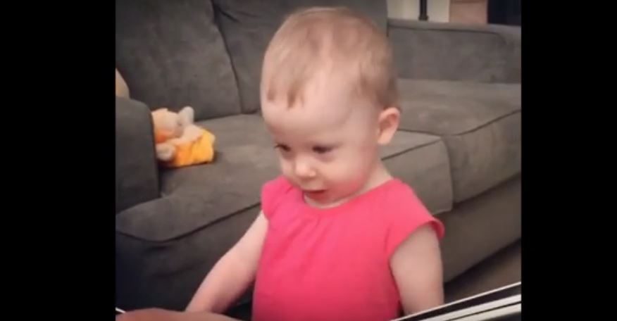 This Baby’s Horse Impression Is Off-The-Wall Adorable. She’s Neigh-ling It!