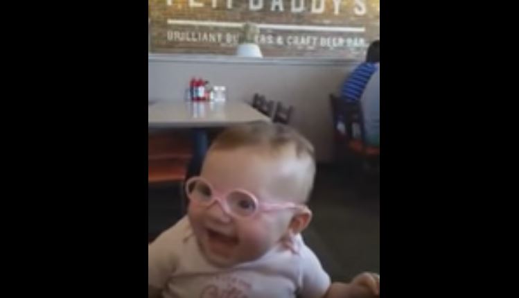 Baby Girl Wears Specs For The First Time. Her…