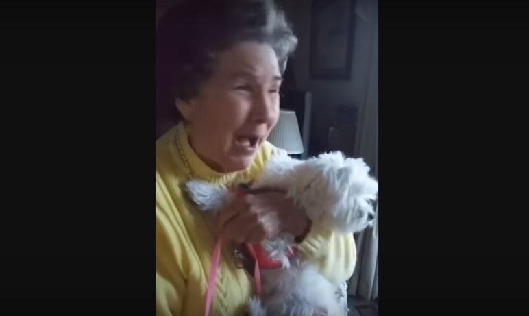 90-Year-Old Granny Can’t Contain Her Happiness After Being Surprised…