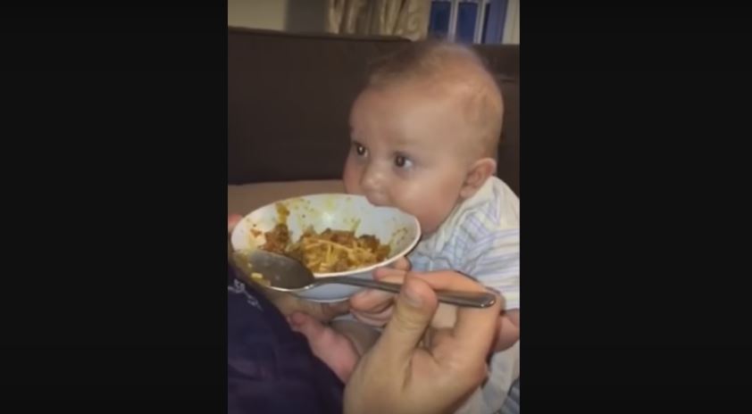 Baby Boy LOOOVES Him Some Spaghetti You Don’t Even Understand. So Adorably Funny!