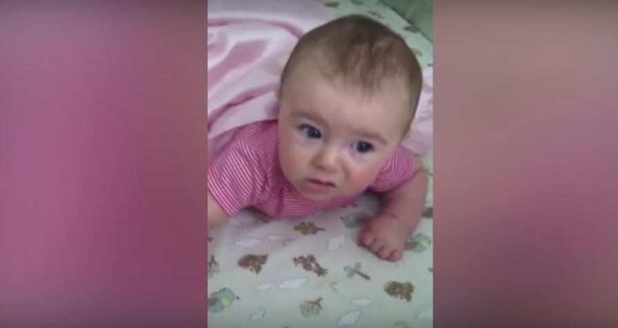 Dad Wakes Up Baby Daughter…. But She Doesn’t Want…