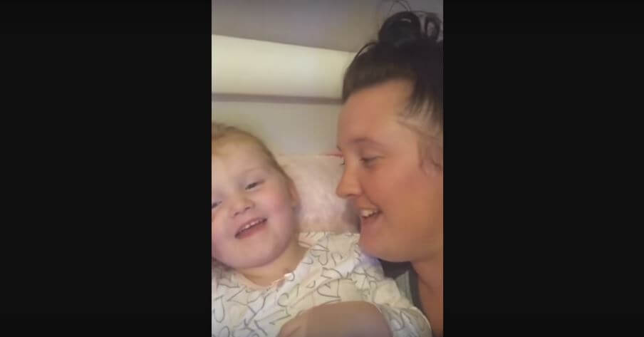 Mom And Her Little Daughter Do A Duet Of…