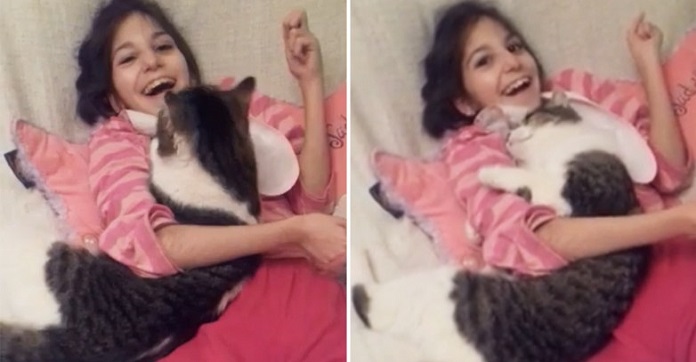 14 Year Old Girl With Special Needs Adopts A Cat…